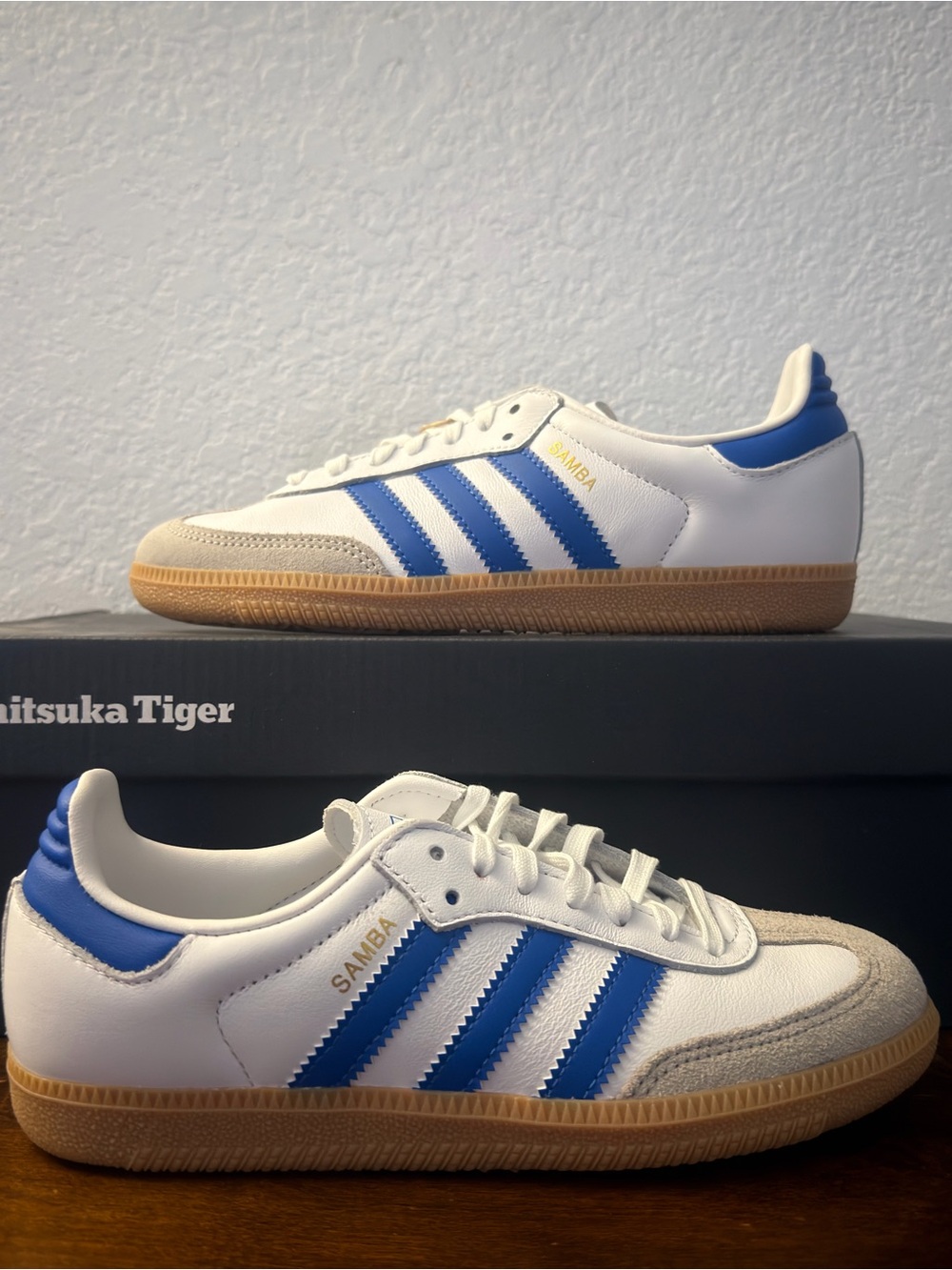 Adidas Samba OG GS 'White Blue' JP5482 3.5Y Women's Size 5